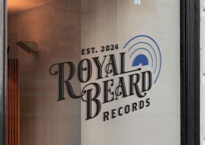 Royal Beard Records Logo Window Sign